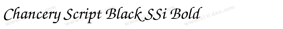 Chancery Script Black SSi Bold字体转换